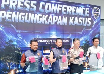 Polisi mengungkap perjudian online (judol) Nexplay 88 Di Sumut. (Foto Ist)