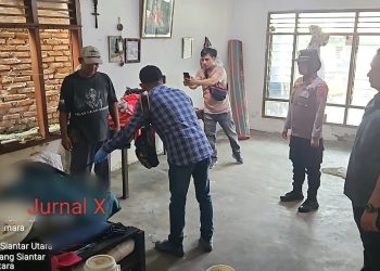 Kapolsek Siantar Utara IPTU Nana Sandra SH pimpin olah TKP
