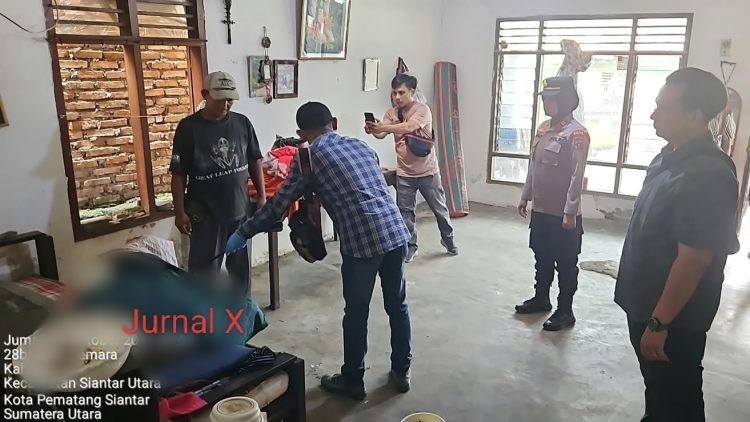 Kapolsek Siantar Utara IPTU Nana Sandra SH pimpin olah TKP
