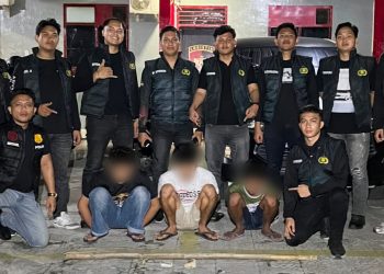 Timsus Dayok Mirah mengamankan ke 3 remaja ke Mako Polres Pematangsiantar