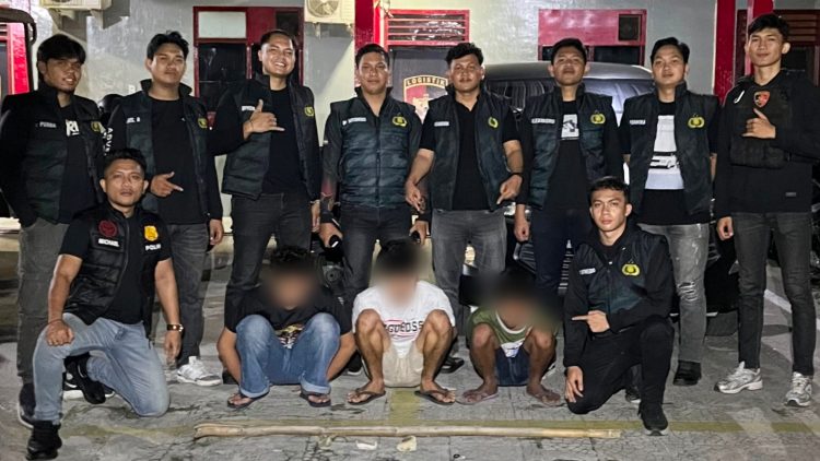 Timsus Dayok Mirah mengamankan ke 3 remaja ke Mako Polres Pematangsiantar
