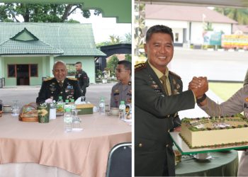 Kapolres Pematangsiantar AKBP Dhana Noer Kurniawan, S.I.K., M.M bersama Wakapolres, PJU dan personel jajaran Beri Surprise HUT TNI Ke 81