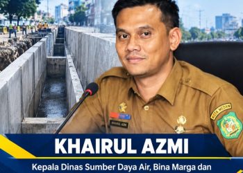 Kepala Dinas Sumber Daya Air, Bina Marga dan Bina Konstruksi (SDABMBK) Kota Medan, Khairul Azmi - Jalan Pagaruyung. (Foto Ist)