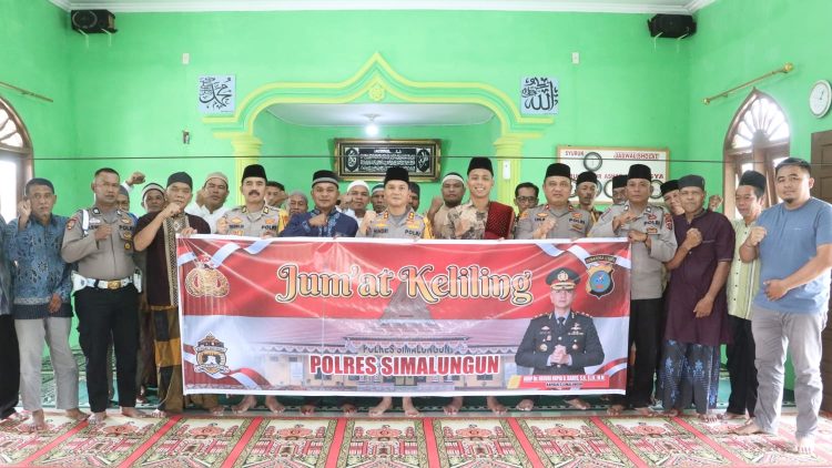 Kapolres Simalungun AKBP Dr. Hendri Nupia Dinka Barus, S.H., S.I.K., M.M melaksanakan Jumat Keliling Prioritas di Masjid Awal,