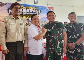 Ketua DPC IKADIN Kota Pematangsiantar Roy Yantho Simangunsong SH HadirI HUT Ke 81 TNI di Mako Brigif TP 36/Harajaon Marpitu