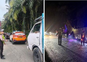 Personil Patroli Sat Lantas Polres Simalungun Sigap Gatur Lalin Urai Kemacetan di Simpang Marjandi
