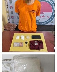 Pelaku MB alias Mamek dan Barang Bukti
