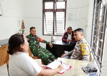 Bhabinkamtibmas Kelurahan Pematang Marihat AIPDA Asril Manurung melaksanakan sambang ke Puskemas Bahbiak