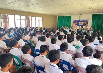 Polres Simalungun Sosialisasikan SPMB SMA Kemala Taruna Bhayangkara kepada Ratusan Pelajar SMPN 1 Jorlang Hataran