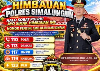 Polres Simalungun Siaga Tanggap Darurat Bencana: Stiker Nomor Darurat Dipasang hingga Kawasan Wisata Danau Toba Parapat