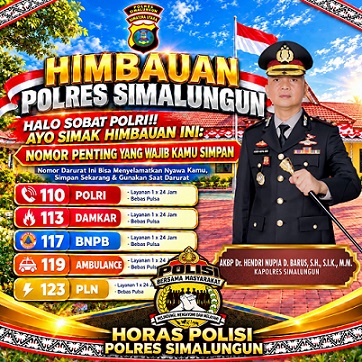 Polres Simalungun Siaga Tanggap Darurat Bencana: Stiker Nomor Darurat Dipasang hingga Kawasan Wisata Danau Toba Parapat