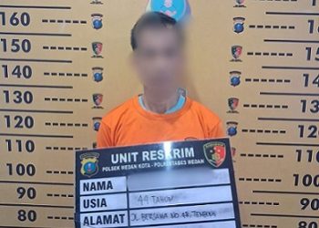 rumah kosong yang ditangkap personel Polsek Medan Kota. (Foto Ist)