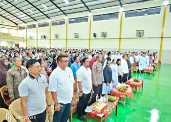 Kabag Ops AKP Salija SH menghadiri pemberkatan dan peresmian Aula SMP Swasta RK Bintang Timur