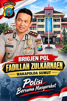 Brigjen Pol Fadillah Zulkarnaen Wakapolda Sumut. (Foto Ilustrasi jurnalx.co.id)