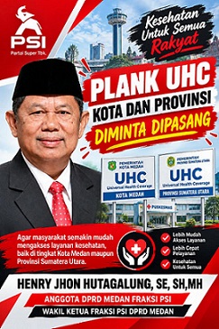 Anggota DPRD Medan yang juga Wakil Ketua Fraksi PSI DPRD Medan, Henry Jhon Hutagalung, SE, SH, MH. (Foto Ist)
