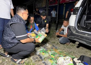 AM kurir sabu tujuan Palembang yang ditangkap polisi di Jalinsum kawasan Besitang, Kabupaten Langkat. (Foto Ist)