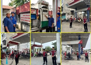 Polres Tanjungbalai Cek Stok BBM di SPBU