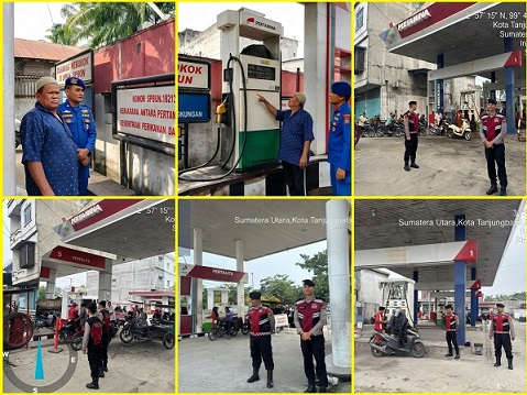 Polres Tanjungbalai Cek Stok BBM di SPBU