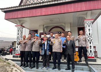 Polres Tebing Tinggi Kunjungan Minggu Kasih di GKPS Jalan SM Raja