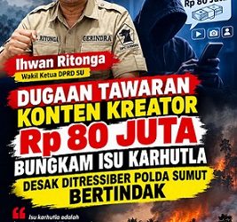 Wakil Ketua DPRD SU Ihwan Ritonga-Ditresiber) Polda Sumut. (Foto Ist)