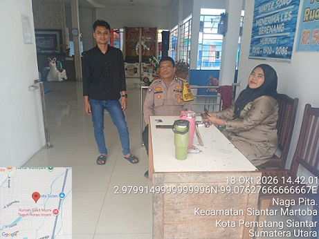 Bhabinkamtibmas Kelurahan Nagapitu AIPTU S. Ambarita melaksanakan sambang di Kolam Renang Watersong