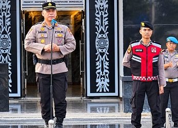 Kabag Ops AKP NF Saragih SP.d pimpin apel pagi