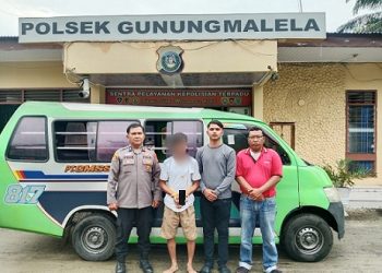 Pelaku WBM dan barang bukti diamankan di Mako Polsek Gunung Malela