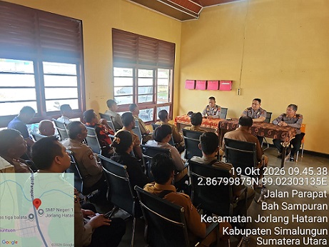 Wakapolres Simalungun KOMPOL Imam Alriyuddin, SH, MH menggelar kegiatan tatap muka bersama Muspika dan masyarakat se-Kecamatan Jorlang Hataran