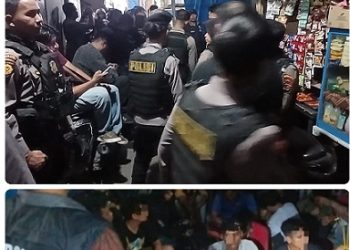 Polisi mengelar Operasi Gerebek Sarang Narkoba (GSN) di Jalan Denai, Gang Jati, Kelurahan Tegal, Kecamatan Medan Area (Foto Ist)