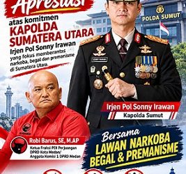 Anggota DPRD Kota Medan Robi Barus - Kapolda Sumut Irjen Pol Sonny Irawan. (Foto Ist)