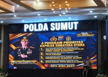 Kapolda Sumut Irjen Pol Sonny Irawan, S.I.K., M.H paparkan empat program utama. (Foto Ist)