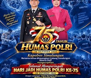 Kapolres Simalungun AKBP Dr. Hendri Nupia Dinka Barus, S.H., S.I.K., M.M bersama Ketua Bhayangkari Cabang Simalungun Ny. Rani Hendri Barus