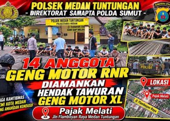 14 Remaja Bersajam Diamankan Polisi
