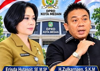 Erisda Hutasoit Sekretaris DPRD (Sekwan) Kota Medan- Wakil Ketua DPRD Kota Medan, H. Zulkarnaen, S.K.M. (Foto Ist)