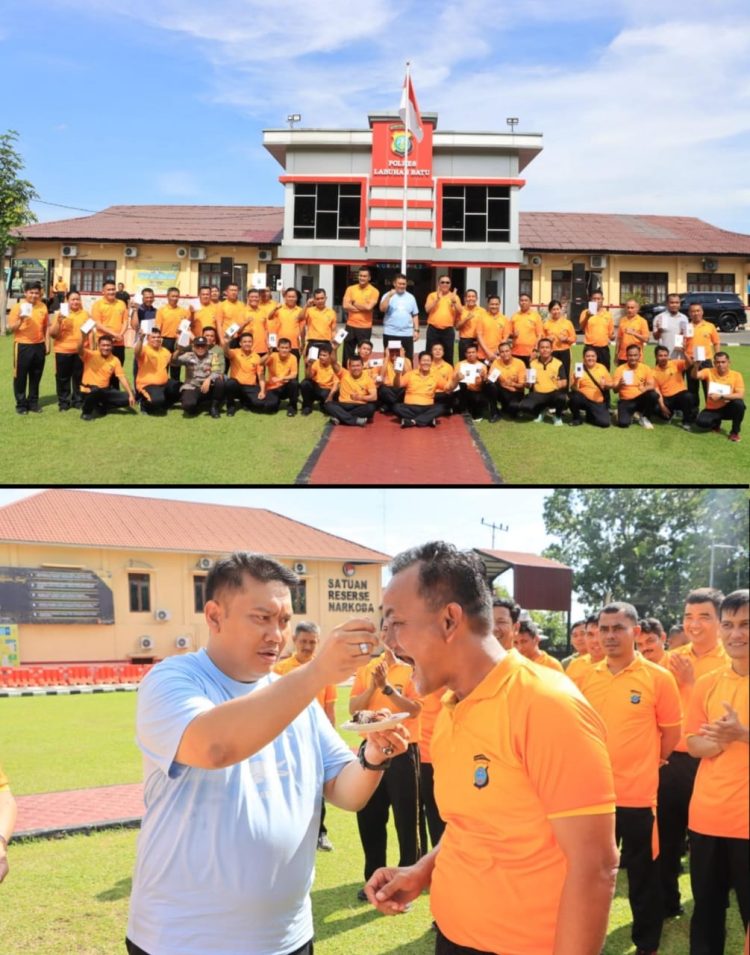 Keluarga besar Polres Labuhanbatu menggelar acara syukuran bagi personel yang merayakan ulang tahun di bulan April. Kegiatan ini merupakan wujud perhatian dan kebersamaan sebagai bentuk penghargaan kepada anggota.