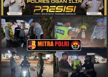 Kapolsek Pemulutan Iptu Nugrah Angga Oktari, S.H., memimpin langsung pelaksanaan kegiatan razia dalam rangka Kegiatan Rutin Yang Ditingkatkan (KRYD) pada Sabtu malam, 26 April 2025.