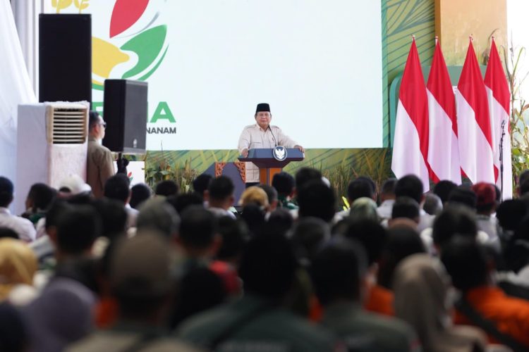 k

Kunjungan Presiden Prabowo Subianto, dalam rangka peresmian program Gerakan Indonesia Menanam (Gerina) di Desa Sungai Pinang, Kecamatan Rambutan, Banyuasin, Rabu, (23/4/25).