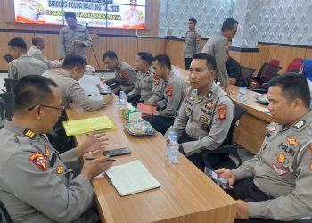 Supervisi digelar pada Aula Rupatama di Mapolresta Palangka Raya, Jalan Tjilik Riwut Km. 3,5, Kota Palangka Raya, Kalimantan Tengah, yang dilaksanakan oleh Kabagdalops Biroops Polda Kalteng, AKBP Heri Kiswanto beserta personel, Rabu (7/5/2025) pagi.