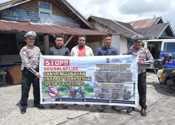 Salah satu upayanya yakni dengan mensosialisasikan larangan aktivitas balapan liar dan penggunaan knalpot brong, seperti yang disampaikan kepada masyarakat di kawasan Jalan Pangrango, Kota Palangka Raya, Kalimantan Tengah, Jumat (23/5/2025) siang.