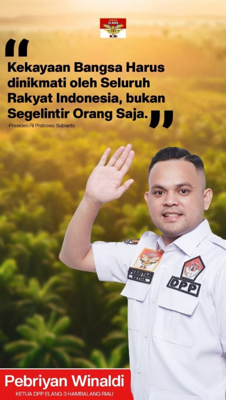 Ketua DPP Elang Tiga Hambalang Pebriyan Winaldi
