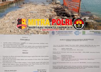 Proyek pembangunan SKPT di Sabang dan surat perjanjian kerja borongan