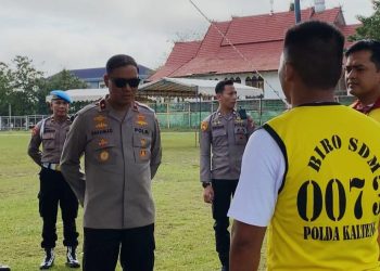 Sebanyak 125 peserta seleksi penerimaan Bintara Polri Tahun Anggaran 2025, terdiri dari 105 pria dan 20 wanita, mengikuti tes kesamaptaan jasmani yang digelar oleh Polda Kalimantan Tengah (Kalteng) di Stadion Sanaman Mantikei, Jalan Ahmad Yani, Kota Palangka Raya, Rabu (11/6/2025).