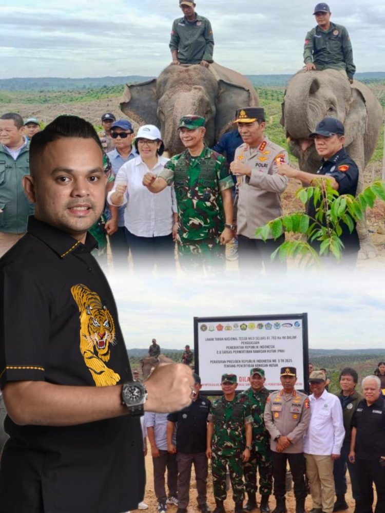 Ketua Elang 3 Hambalang Riau Pebriyan Winaldi dan Kunjungan Tim pengarah Satuan Tugas Penertiban Kawasan Hutan TNTN