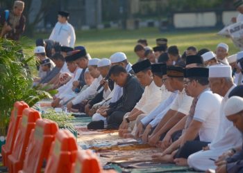 Polda Kalimantan Tengah (Kalteng) menggelar Salat Id berjamaah di Lapangan Barigas, Mapolda setempat Jl. Tjilik Riwut Km 1, Kota Palangka Raya, Jumat (6/6/2026) pagi.