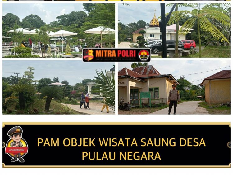 Polsek Pemulutan melaksanakan kegiatan monitoring dan patroli di salah satu objek wisata yang berada di wilayah hukumnya, yaitu Saung Desa Pulau Negara, Kecamatan Pemulutan Barat, Kabupaten Ogan Ilir.