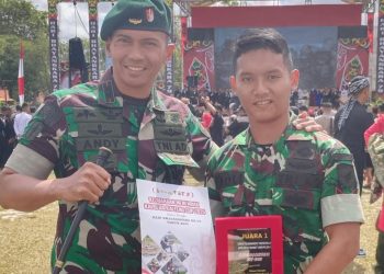 Letkol Andy sangat berbangga dan sangat berbahagia dengan adanya anggota nya bernama Serda Fadli yang telah mendapatkan juara 1 menembak HPR jarak 100 meter yang Diadakan Polda Kalteng.