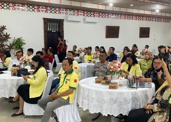 Kepala Satuan Pembinaan Masyarakat (Kasatbinmas) Polresta Palangka Raya, Polda Kalteng, AKP Dig Supriyo mewakili kesatuannya untuk menghadiri pelantikan dan rapat kerja (raker) yang digelar oleh Pemuda Katolik Komisariat Cabang (Komcab) Palangka Raya.