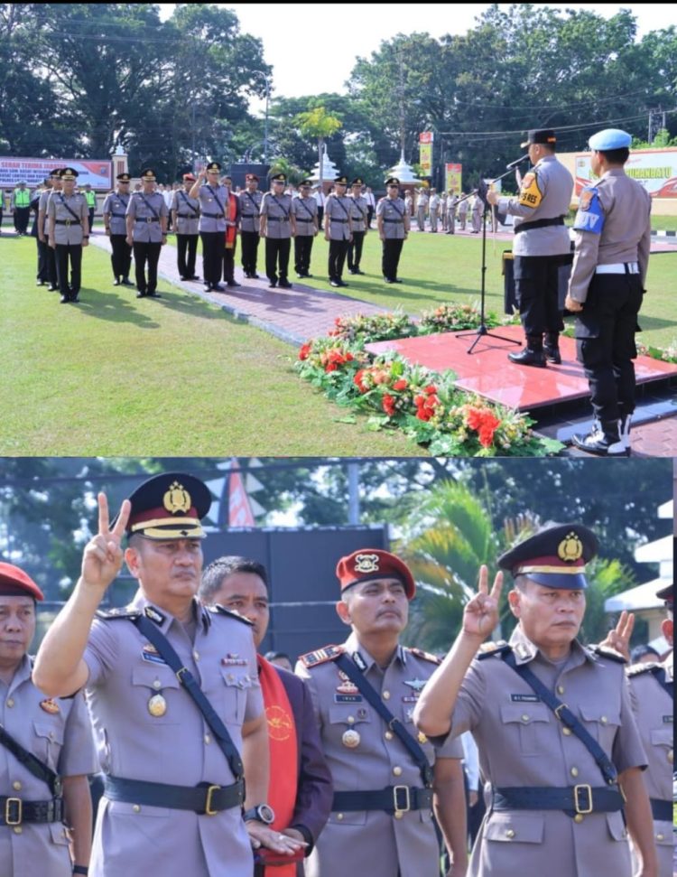 Kepolisian Resor Labuhanbatu menggelar upacara serah terima jabatan (sertijab) sejumlah pejabat utama dan Kapolsek Marbau, yang berlangsung khidmat di Lapangan Apel Mapolres Labuhanbatu, Jalan MH Thamrin, Rantauprapat, pada Sabtu (19/07/2025).