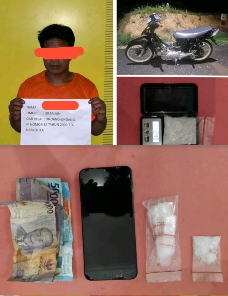 Petugas berhasil mengamankan tersangka berinisial BS alias Bobi (30), warga Desa Aek Goti, Kecamatan Silangkitang. Dari tangan tersangka, polisi mengamankan barang bukti berupa satu paket plastik klip transparan berisi sabu seberat 2,45 gram brutto, satu unit sepeda motor Supra X 125 tanpa plat nomor, satu bungkus plastik klip kosong, satu unit ponsel Samsung hitam, dan uang tunai Rp120.000 yang diduga hasil penjualan sabu.