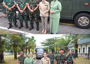 Anggota Komisi I DPR RI, Andina Theresia Narang menyerahkan bantuan kendaraan operasional satu buah unit bus kepada Batalyon Infanteri 631 Antang, di Kota cantik Palangka Raya Kalimantan Tengah. Selasa 12/8/2025.